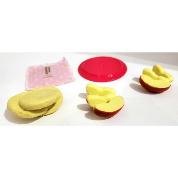 COOKIES APPLE SLICES PLATE NAPKIN American Girl Doll Fun & Games Sleepover food - Picture 6 of 10
